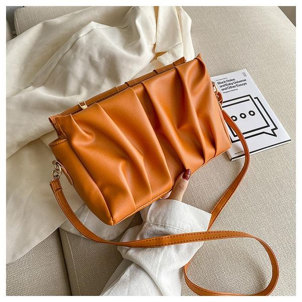 new women's bag korean pleated single shoulder crossbody bag solid color baguette clutch simple packet b562
new women's bag korean pleated single shoulder crossbody bag solid color baguette clutch simple packet b562