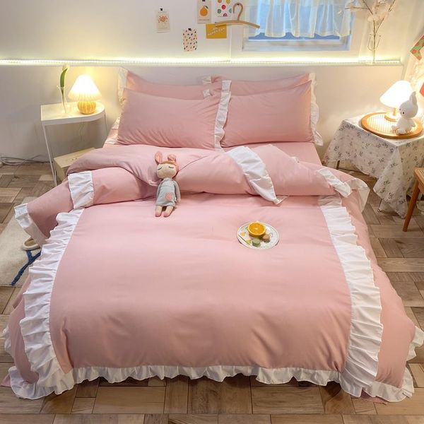bedding sets nordic princess solid patchwork edge set girl room cover single king 220x240 sheets covers
bedding sets nordic princess solid patchwork edge set girl room cover single king 220x240 sheets covers