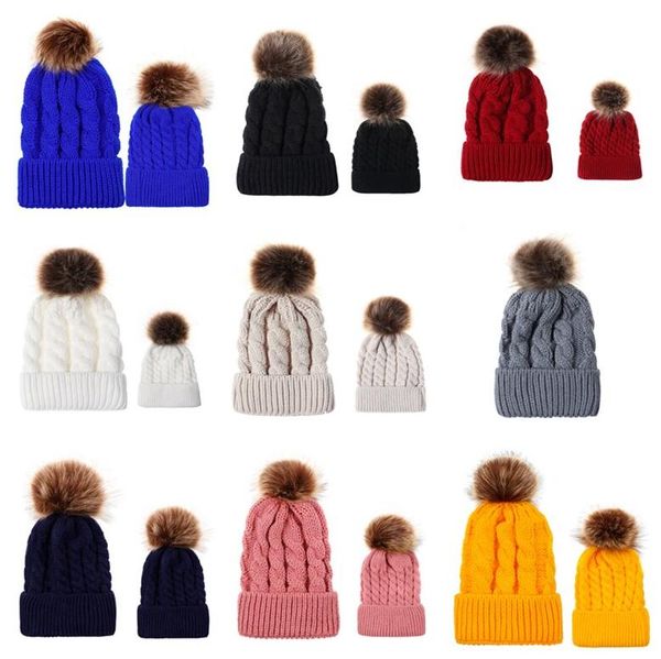 9colors beanie winter warm parent-child crochet hats children adults knitted caps outdoor fashion skull cap with big pom pom hat e101905, Yellow
9colors beanie winter warm parent-child crochet hats children adults knitted caps outdoor fashion skull cap with big pom pom hat e101905, Yellow