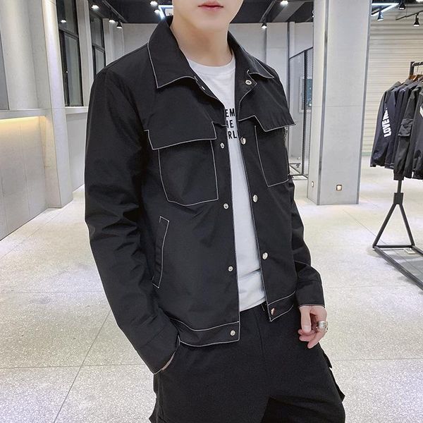 fashion jacket men spring new lapel solid color tooling jacket male korean casual youth student male mens clothing, Black;brown
fashion jacket men spring new lapel solid color tooling jacket male korean casual youth student male mens clothing, Black;brown
