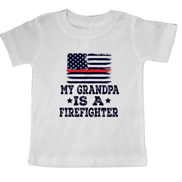 sport 2019 new summer tee shirt inktastic firefighter grandpa fireman flag baby t-shirt cool t-shirt