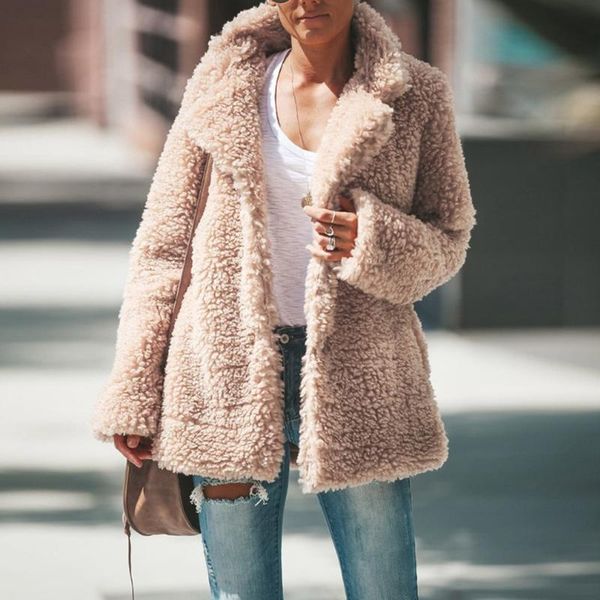 new women plush jackets fashion turn down collr long sleeves overcoat winter warm female cardigans, Black;brown
new women plush jackets fashion turn down collr long sleeves overcoat winter warm female cardigans, Black;brown