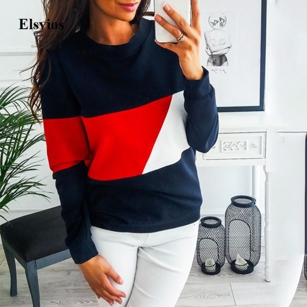 elsvios women patchwork hoodies sweatshirt autumn winter long sleeve sweatshirt casual femme o-neck pullover streetwear xxl y200107, Black
elsvios women patchwork hoodies sweatshirt autumn winter long sleeve sweatshirt casual femme o-neck pullover streetwear xxl y200107, Black