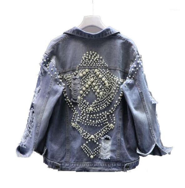 2020 pearls beading denim clothing for women autumn diamond denim jacket for women vintage harajuku coat female loose jean coat1, Black;brown
2020 pearls beading denim clothing for women autumn diamond denim jacket for women vintage harajuku coat female loose jean coat1, Black;brown