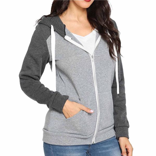 women's jackets autumn winter jacket women solid color hooded hoodies korean loose warm thick zipper sweatshirt coats #24, Black;brown
women's jackets autumn winter jacket women solid color hooded hoodies korean loose warm thick zipper sweatshirt coats #24, Black;brown