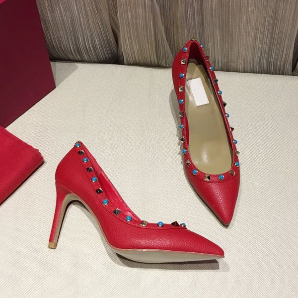 2021 fashion womens dress shoes gems rivet studded genuine leather stiletto high heels big size ladies office bridal wedding shoes, Black
2021 fashion womens dress shoes gems rivet studded genuine leather stiletto high heels big size ladies office bridal wedding shoes, Black