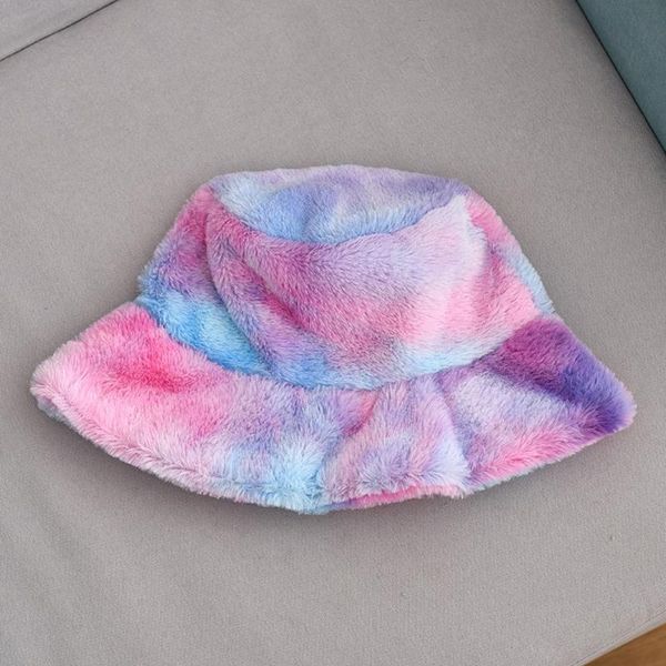 wide brim hats 1pc faux fur bucket hat for women girl rainbow tie dye soft warm fishing cap fisherman gorros winter bob lady gifts, Blue;gray
wide brim hats 1pc faux fur bucket hat for women girl rainbow tie dye soft warm fishing cap fisherman gorros winter bob lady gifts, Blue;gray