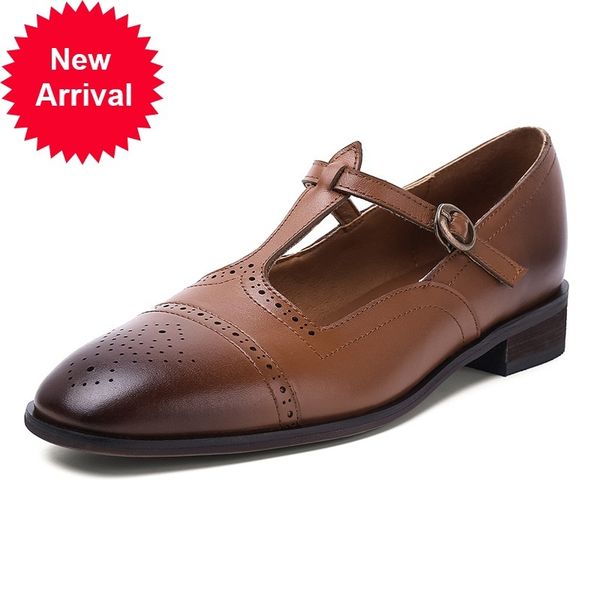 2021 new spring genuine leather woman female wedding shoes e93u, Black