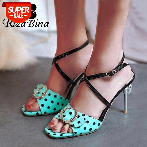 rizabina size 30-48 women style sandals buckle polka dot thin high heel summer shoes woman party sandals footwear #f872, Black
rizabina size 30-48 women style sandals buckle polka dot thin high heel summer shoes woman party sandals footwear #f872, Black