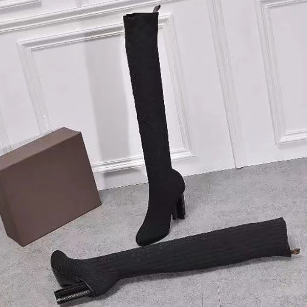 spring autumn knitted elastic boots letter thick heels woman shoes high heel boots fashion socks long boots lady high heels size 35-41w, Black
spring autumn knitted elastic boots letter thick heels woman shoes high heel boots fashion socks long boots lady high heels size 35-41w, Black