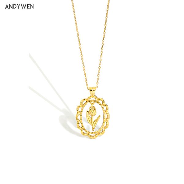 andywen 925 sterling silver gold flower pendant long chain necklace 2020 rock punk fashion crystal jewelry party thicker jewels q1219, Golden;silver
andywen 925 sterling silver gold flower pendant long chain necklace 2020 rock punk fashion crystal jewelry party thicker jewels q1219, Golden;silver