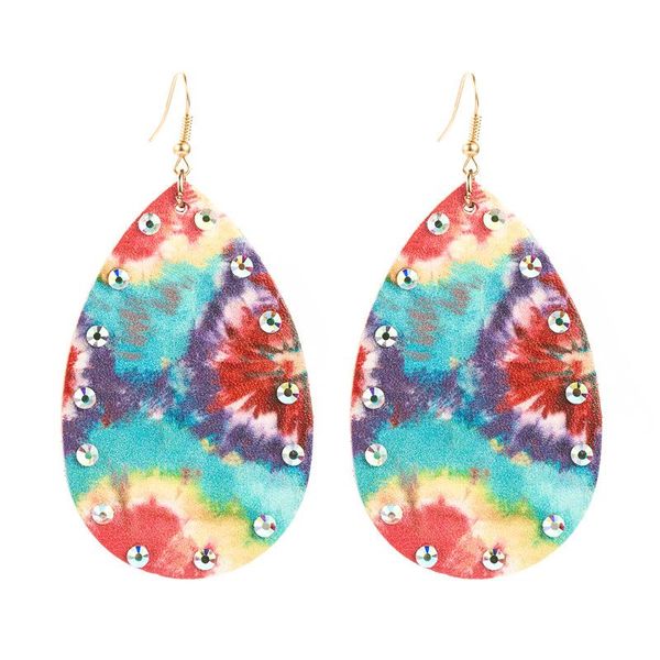 water drop shape double face leather inlay crsytal dangle earrings bright fireworks print fashion jewelry for women, Silver
water drop shape double face leather inlay crsytal dangle earrings bright fireworks print fashion jewelry for women, Silver