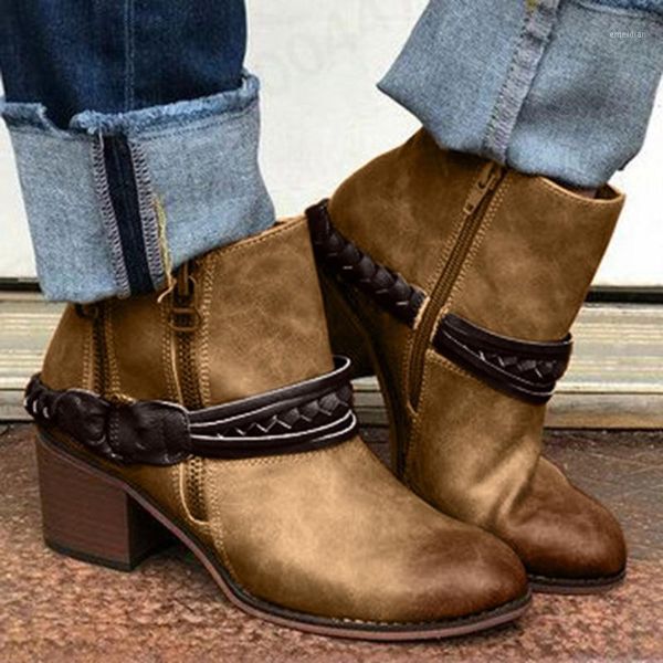 new women vintage winter snow boots women sewing thread side zipper braided strap ankle boots mujer zapatos1, Black
new women vintage winter snow boots women sewing thread side zipper braided strap ankle boots mujer zapatos1, Black