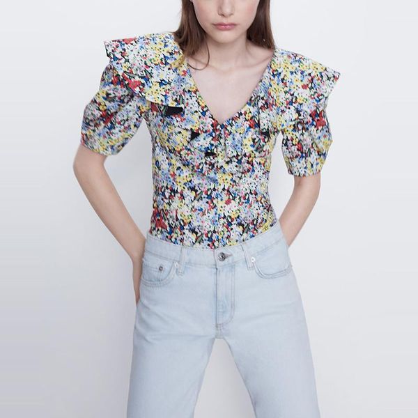 women's jumpsuits & rompers summer short sleeve floral bodysuits shirt women v neck ruffles blouse puff clothes rompers1, Black;white
women's jumpsuits & rompers summer short sleeve floral bodysuits shirt women v neck ruffles blouse puff clothes rompers1, Black;white