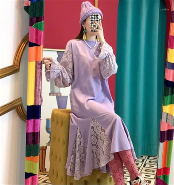 casual dresses women's dress autumn korean style vintage patchwork lace trumpet long temperament loose stright cotton vestidos 20211, Black;gray
casual dresses women's dress autumn korean style vintage patchwork lace trumpet long temperament loose stright cotton vestidos 20211, Black;gray