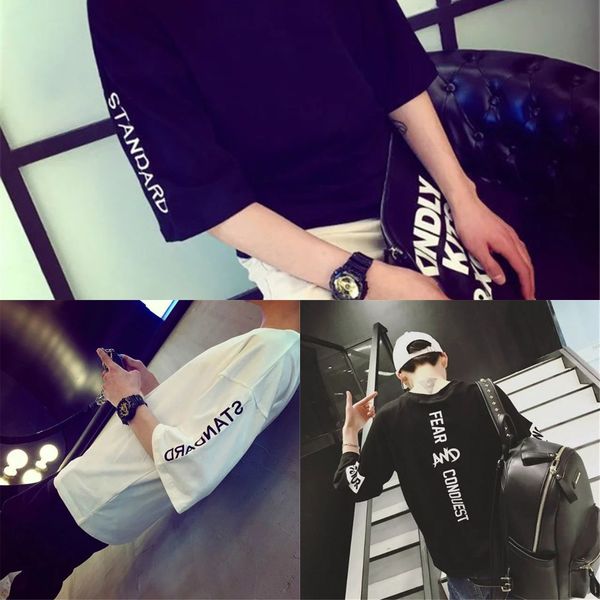 summer quarter mid clothingclothing trend korean men's loose short sleeve t-shirt 7-sleeve t-shirt men's wear ovakt, Blue
summer quarter mid clothingclothing trend korean men's loose short sleeve t-shirt 7-sleeve t-shirt men's wear ovakt, Blue