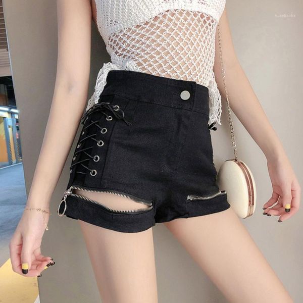 rosetic bandage zipper punk shorts women summer denim shorts 2020 streetwear gothic black jeans korean chic lace up casual1, White;black
rosetic bandage zipper punk shorts women summer denim shorts 2020 streetwear gothic black jeans korean chic lace up casual1, White;black