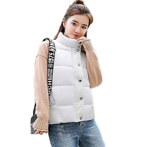 winter cotton vest women coat new fashion stand collar sleeveless tank jacket solid color slim autumn outerwear waistcoat d240, Black;white
winter cotton vest women coat new fashion stand collar sleeveless tank jacket solid color slim autumn outerwear waistcoat d240, Black;white