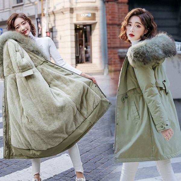 women's down & parkas winter women fleece inside thick warm mid-long hooded jackets coat big fur callor female slim padding 6xl, Black
women's down & parkas winter women fleece inside thick warm mid-long hooded jackets coat big fur callor female slim padding 6xl, Black
