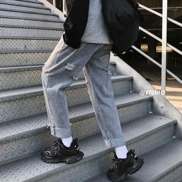 gangfeng ins broken hole nine points jeans male tide brand beggar 9 points light color rotten pants trend harajuku style bf pant1, Blue
gangfeng ins broken hole nine points jeans male tide brand beggar 9 points light color rotten pants trend harajuku style bf pant1, Blue