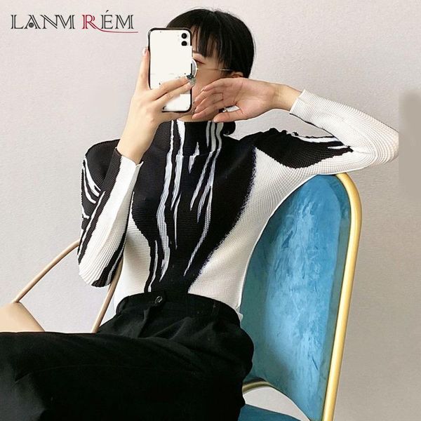 lanmrem black white print pleated lightweight long-sleeved street wear 2020 autumn fashion small t-shirt for women 2a1552
lanmrem black white print pleated lightweight long-sleeved street wear 2020 autumn fashion small t-shirt for women 2a1552