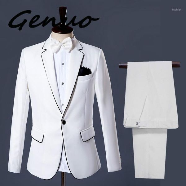 white tuxedo wedding suit men blazers (jacket+pants) fashion slim fit mens grooms costume stage singer prom tuxedo blazer1, White;black
white tuxedo wedding suit men blazers (jacket+pants) fashion slim fit mens grooms costume stage singer prom tuxedo blazer1, White;black