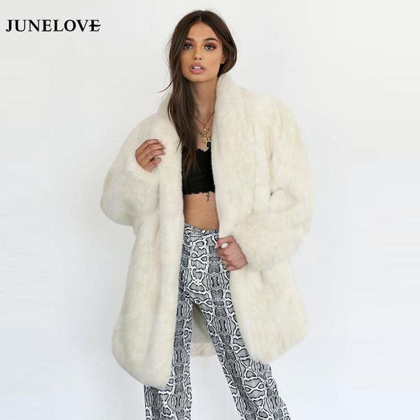 women's fur & faux junelove women vintage coat fashion casual white winter thick warm long fluffy jacket plus size outwear, Black
women's fur & faux junelove women vintage coat fashion casual white winter thick warm long fluffy jacket plus size outwear, Black