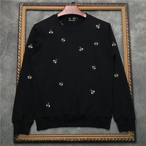 men's 100% cotton round ceck pullover embroidery colorful bees sweatshirt men sweaterwear dd|41935d529 mgnd, Black
men's 100% cotton round ceck pullover embroidery colorful bees sweatshirt men sweaterwear dd|41935d529 mgnd, Black