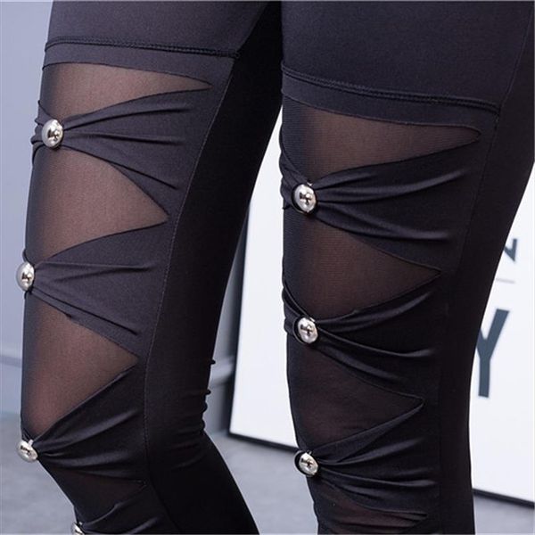 2020 women high street fashion mesh leggings lady fitness elastic silver jewelry pencil pants punk rock striped bow pant, Black
2020 women high street fashion mesh leggings lady fitness elastic silver jewelry pencil pants punk rock striped bow pant, Black