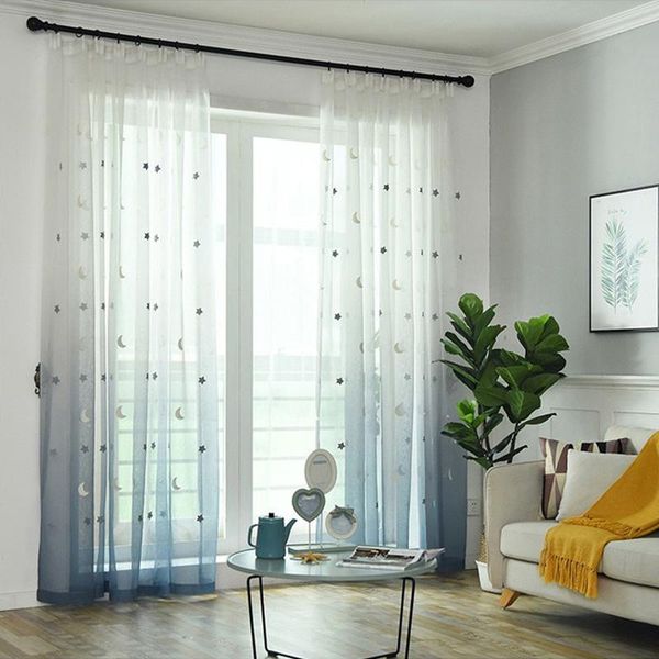 curtain & drapes window screen gauze gradient sheer tulle embroidery stars-moon fabrics children's living room curtains m154&30
curtain & drapes window screen gauze gradient sheer tulle embroidery stars-moon fabrics children's living room curtains m154&30
