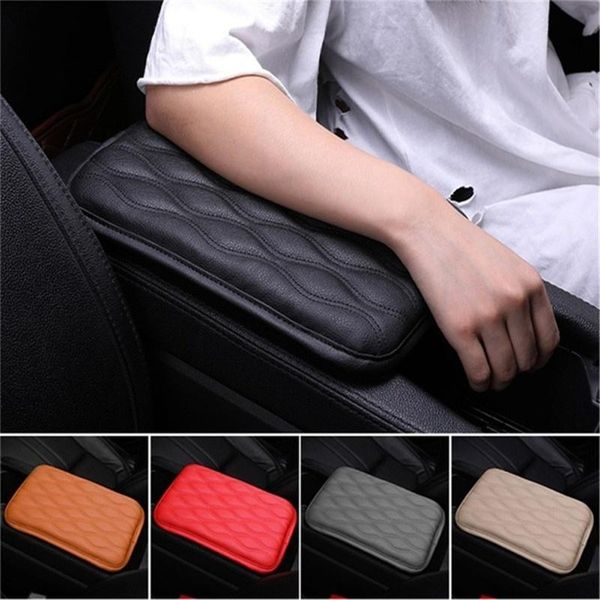 1pc leahter soft comfort car armrest box pad mat cushion center console storage box cover car accessories
