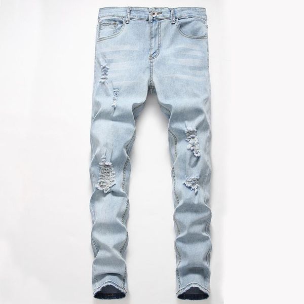 men's jeans fashion personality ripped slim fit zipper stretch denim trousers mens super skinny vaqueros hombre 2021, Blue
men's jeans fashion personality ripped slim fit zipper stretch denim trousers mens super skinny vaqueros hombre 2021, Blue