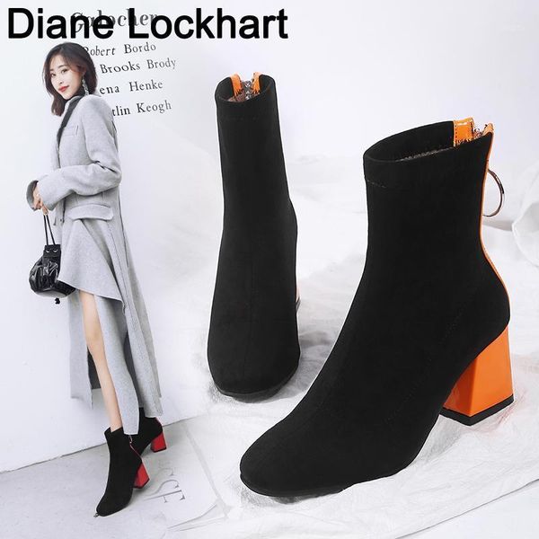 boots stretch socks women shoes slip zipper ankle spring winter elegant square high heels female plus size 32-431, Black
boots stretch socks women shoes slip zipper ankle spring winter elegant square high heels female plus size 32-431, Black