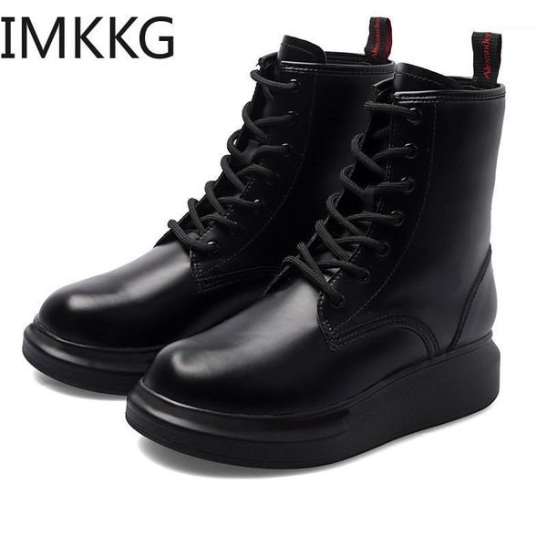 boots women fashion solid leather middle lace-up thick round toe shoes outdoor pu winter female shoes1, Black
boots women fashion solid leather middle lace-up thick round toe shoes outdoor pu winter female shoes1, Black