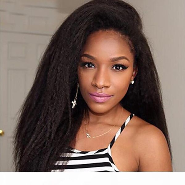 1b# natural black long kinky straight wigs with baby hair heat resistant glueless synthetic lace wigs for black wowen
1b# natural black long kinky straight wigs with baby hair heat resistant glueless synthetic lace wigs for black wowen