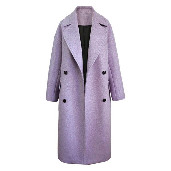 sondr 2020 new autumn fashion women's woolen coat full sleeve high street purple lapel collar solid loose wild elegant, Black
sondr 2020 new autumn fashion women's woolen coat full sleeve high street purple lapel collar solid loose wild elegant, Black