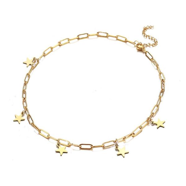 new stainless steel paperclip chain moon star necklaces for women girls tassel choker jewerly new year christmas gifts, Golden;silver
new stainless steel paperclip chain moon star necklaces for women girls tassel choker jewerly new year christmas gifts, Golden;silver