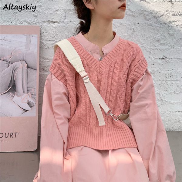 vests women retro ribbed knitwear harajuku student cute loose crop coats female fashion all-match simple girls daily korean soft 1023, Black;white
vests women retro ribbed knitwear harajuku student cute loose crop coats female fashion all-match simple girls daily korean soft 1023, Black;white