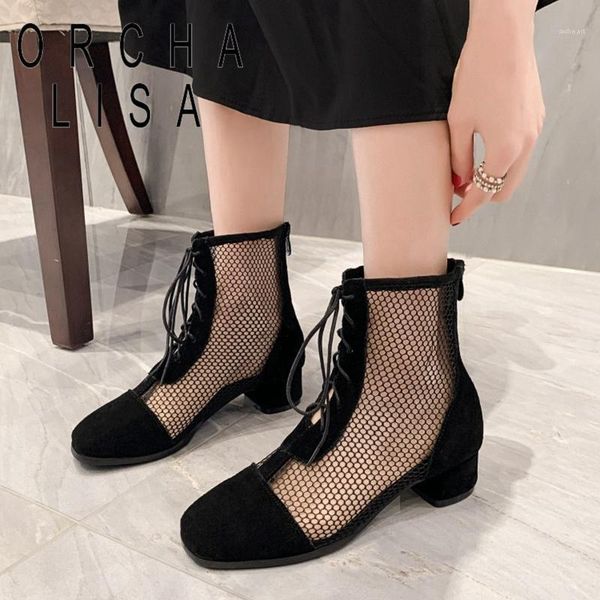 boots orchalisa 2021 women summer ankle round toe 3.5cm heels genuine leather mesh patchwork breathable cool casual a33561, Black
boots orchalisa 2021 women summer ankle round toe 3.5cm heels genuine leather mesh patchwork breathable cool casual a33561, Black