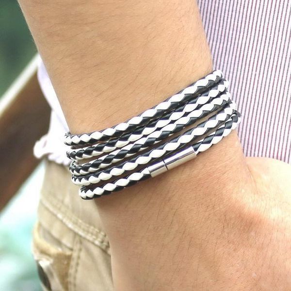 xqni brand black retro wrap long leather bracelet men bangles fashion sproty chain link male charm bracelet with 5 laps h bbyqog, Golden;silver
xqni brand black retro wrap long leather bracelet men bangles fashion sproty chain link male charm bracelet with 5 laps h bbyqog, Golden;silver