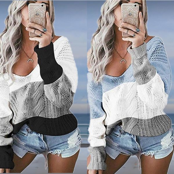women's solid color pullover knitwear knitwear v-neck contrast color twist pullover women's autumn and winter enptb, White;black
women's solid color pullover knitwear knitwear v-neck contrast color twist pullover women's autumn and winter enptb, White;black