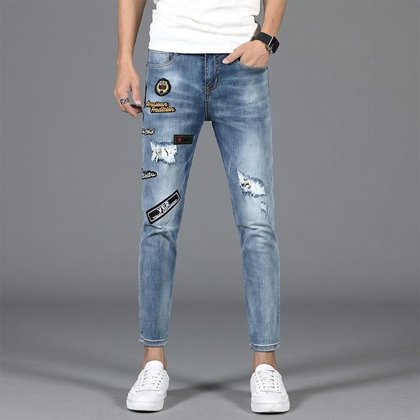 lnvhx jeans style point nine fashion brand perforated tight pants and jeansembroidery jeans men's elastic slim new men's leggings, Blue
lnvhx jeans style point nine fashion brand perforated tight pants and jeansembroidery jeans men's elastic slim new men's leggings, Blue