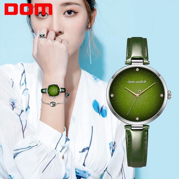 dom luxury fashion female quartz wrist watch elegant green women watches leather waterproof clock girl pattern watch g-1292
dom luxury fashion female quartz wrist watch elegant green women watches leather waterproof clock girl pattern watch g-1292