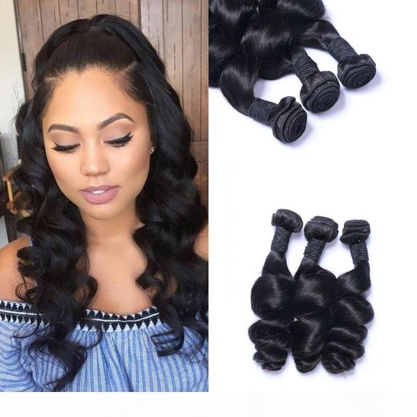 brazilian loose wave virgin hair weave 3 bundles natural color double weft human hair extensions, Black
brazilian loose wave virgin hair weave 3 bundles natural color double weft human hair extensions, Black