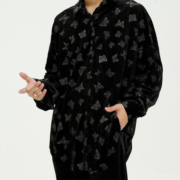 men's casual shirts male autumn streetwear hip hop vintage fashion loose men velvet butterfly long sleeve shirt1, White;black
men's casual shirts male autumn streetwear hip hop vintage fashion loose men velvet butterfly long sleeve shirt1, White;black