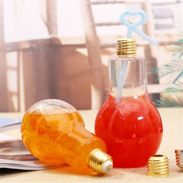 light bulb water bottle plastic milk juice water bottle disposable leak-proof drink cup with lid creative bar drink ware wholesale gwf4559
light bulb water bottle plastic milk juice water bottle disposable leak-proof drink cup with lid creative bar drink ware wholesale gwf4559