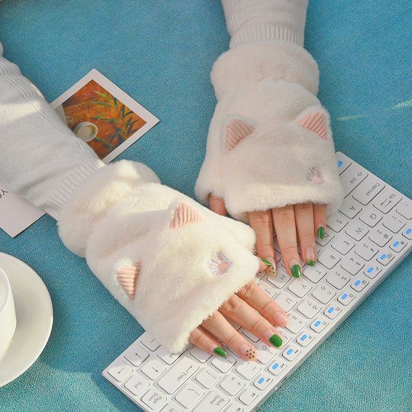 girls' warm and cold proof gloves, female cycling korean edition thickened students' winter cartoon plush cute cat claws, Blue;gray
girls' warm and cold proof gloves, female cycling korean edition thickened students' winter cartoon plush cute cat claws, Blue;gray