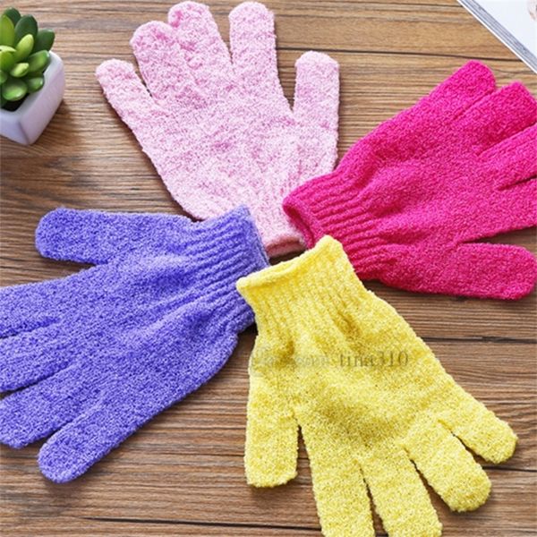 colorful nylon body cleaning exfoliating five-finger bath gloves household products t2i5059
colorful nylon body cleaning exfoliating five-finger bath gloves household products t2i5059