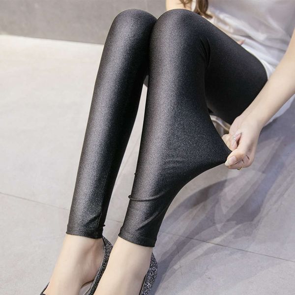 b115 spring and summer new large 9-point underpants wear thin pants, korean women's gloss pants, Black
b115 spring and summer new large 9-point underpants wear thin pants, korean women's gloss pants, Black