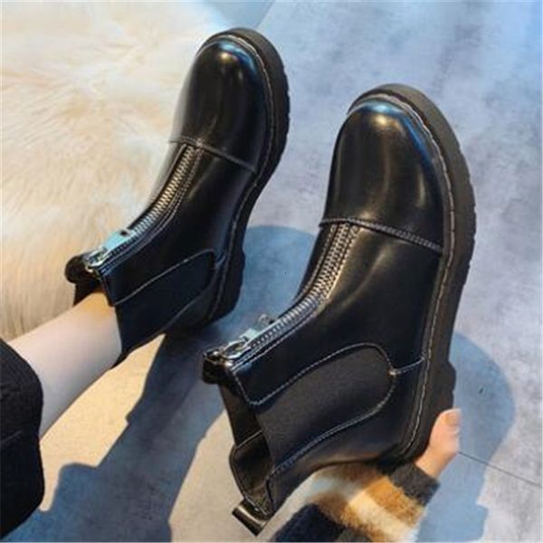 new autumn 2021 fashions zip boots round foot plutonium leather all over the game fashionable winter flats warm women's shoes j3ww, Black
new autumn 2021 fashions zip boots round foot plutonium leather all over the game fashionable winter flats warm women's shoes j3ww, Black